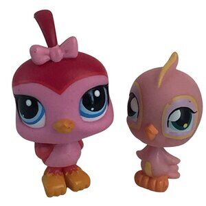 Littlest Pet Shop LPS #12 Parakeet #3603 Quail Lot of 2 Bird Figures